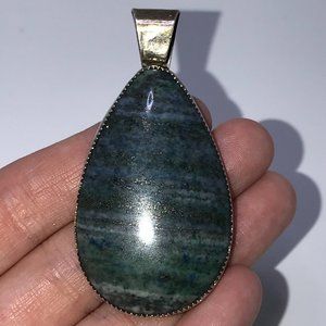 Sterling Silver And Lapis Teardrop Pendant